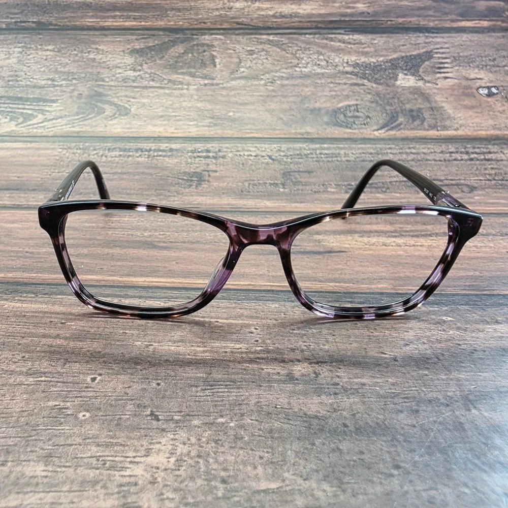 Banana Republic BR 207 HKZ Purple Tortoise Rectangular Eyeglasses‎ 50-16-135